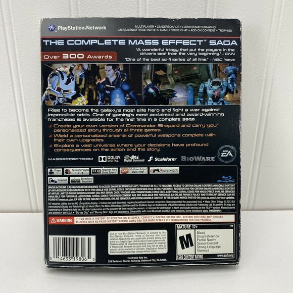 Mass Effect Trilogy (Sony PlayStation 3, 2012) Tested & Working - Picture 2 of 5